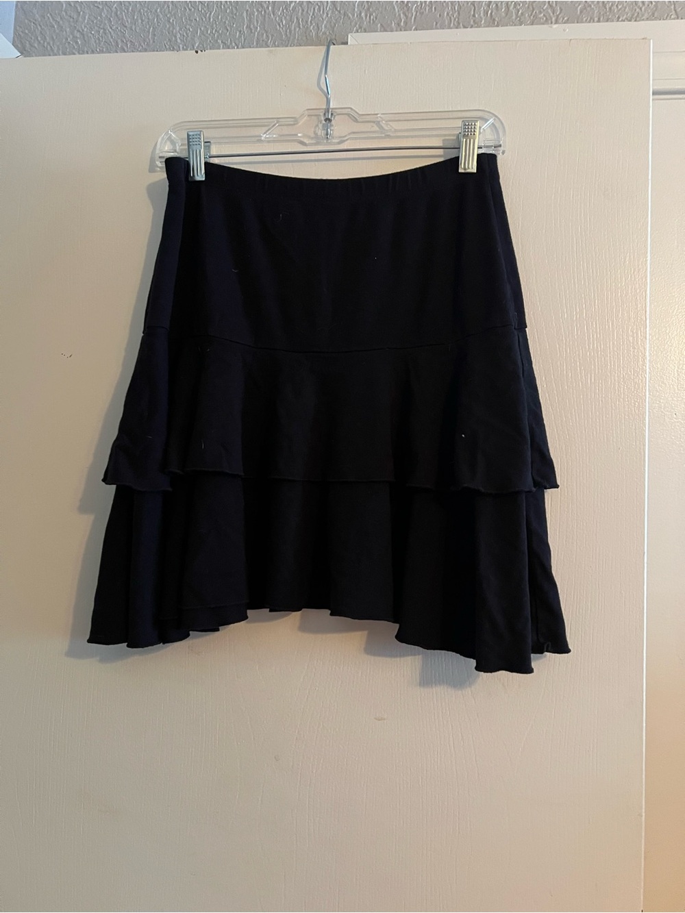 Black Tiered Ruffle Skirt - Women THS made in USA